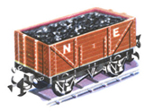 Open Wagon With Coal Load