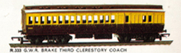 G.W.R. Brake Third Clerestory Coach 