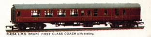 L.M.S. Corridor Brake 1st Coach