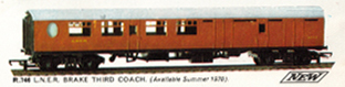 L.N.E.R. Corridor Brake 3rd Coach