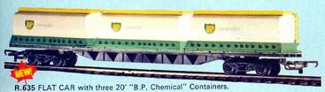 Freightliner Wagon - 3 20ft Tank Containers - B.P. Chemicals