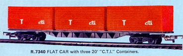60ft Flat Car With Three 20ft CTI Containers (Canada)