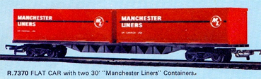 60ft Flat Car With Two 30ft Manchester Liners Containers (Canada)