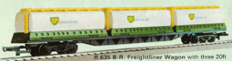 Freightliner Wagon - 3 20ft Tank Containers - B.P. Chemicals