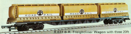 Freightliner Wagon - 3 20ft Tank Containers - Harold Wood