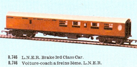 L.N.E.R. Corridor Brake 3rd Coach