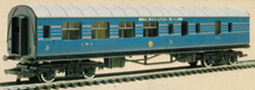 L.M.S. Brake 3rd Coach (Coronation Scot Livery)