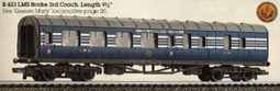 L.M.S. Brake 3rd Coach (Coronation Scot Livery)