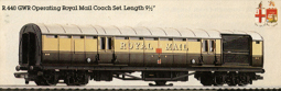 G.W.R. Royal Mail Coach Set 