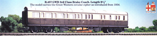 G.W.R. Brake Third Coach