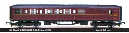 B.R. (Ex L.N.E.R.) Brake Composite Coach