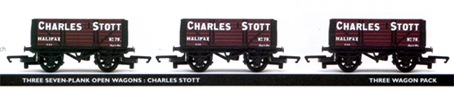 Charles Stott 7 Plank Open Wagon - Three Wagon Pack