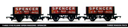 Spencer 5 Plank Open Wagon - Three Wagon Pack