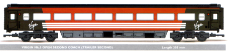 Virgin Mk.3 Open Second Coach (Trailer Second)