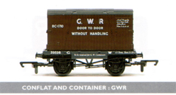 AIRFIX 54331 GW GWR CONFLAT WAGON 39005 with FURNITURE CONTAINER LOAD BOXED nt 