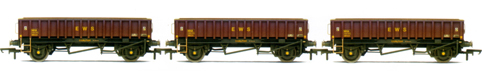 EWS 2 Axle Coalfish Box Open Wagons (MHA) - Three Wagon Pack (Weathered)