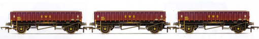 EWS 2 Axle Coalfish Box Open Wagons (MHA) - Three Wagon Pack (Weathered)