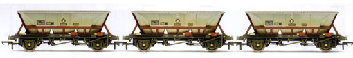 B.R. 32.5T MGR Coal Hoppers (HAA) - Three Wagon Pack (Weathered)