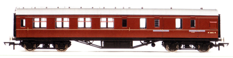 B.R. (Ex L.M.S.) Corridor Brake 3rd Class Coach