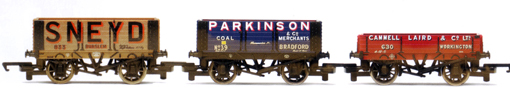 Sneyd, Parkinson, Cammell Laird Open Wagons - Three Wagon Pack (Weathered)