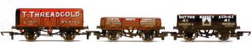 Threadgold, Ceiriog Granite and Dutton Massey Open Wagons - Three Wagon Pack (Weathered)