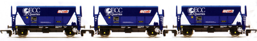 ECC Quarries Procor Hoppers - Three Wagon Pack (Weathered)