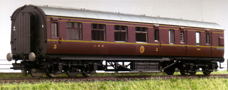 L.M.S. Standard Period 3 Corridor Brake 3rd Class Coach