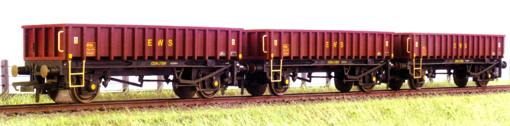 EWS 2 Axle Coalfish Box Open Wagons (MHA) - Three Wagon Pack (Weathered)