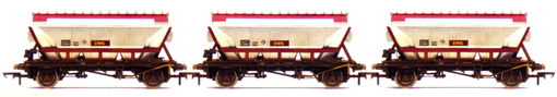 EWS 2 Axle China Clay Hoppers (CDA) - Three Wagon Pack (Weathered)