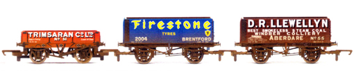 Trimsaran, Firestone Tyres and D.R. Llewellyn Private Owner Wagons - Three Wagon Pack (Weathered)