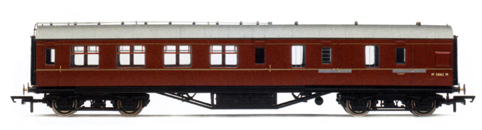 B.R. (Ex L.M.S.) Corridor Brake 3rd Class Coach