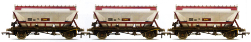 EWS 2 Axle China Clay Hoppers (CDA) - Three Wagon Pack (Weathered)