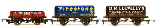 Trimsaran, Firestone Tyres and D.R. Llewellyn Private Owner Wagons - Three Wagon Pack (Weathered)