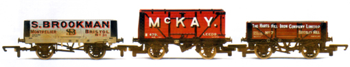 S. Brookman, McKay and The Harts Hill Iron Company Private Owner Wagons - Three Wagon Pack (Weathered)