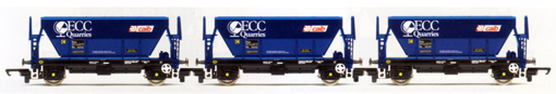 ECC Quarries Procor Hoppers - Three Wagon Pack (Weathered)