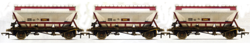 EWS 2 Axle China Clay Hoppers (CDA) - Three Wagon Pack (Weathered)