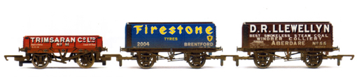 Trimsaran, Firestone Tyres and D.R. Llewellyn Private Owner Wagons - Three Wagon Pack (Weathered)